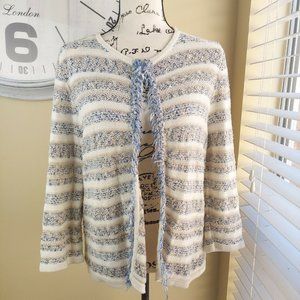 Chico's Cardigan Sweater Women Size Medium Striped